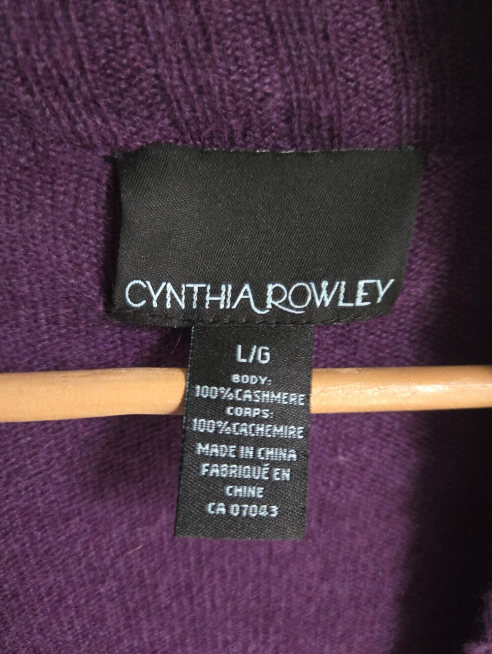 CYNTHIA ROWLEY Deep Purple Ruffle-Trim Cashmere Open Cardigan - Picture 2 of 8